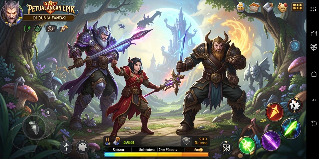 Tampilan gameplay mendebarkan dengan berbagai petualangan menanti.