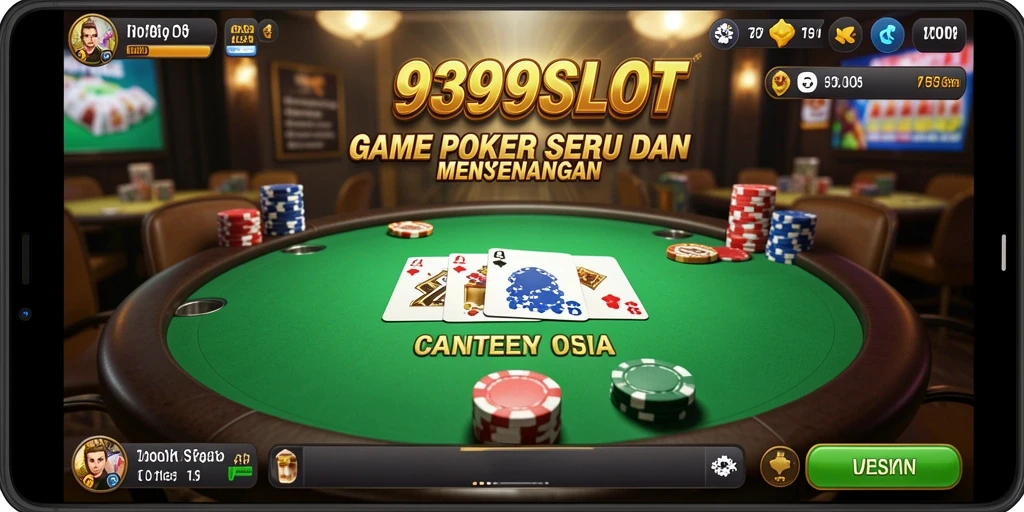 Tampilan menarik dari gameplay 9399SLOT saat bermain Poker.