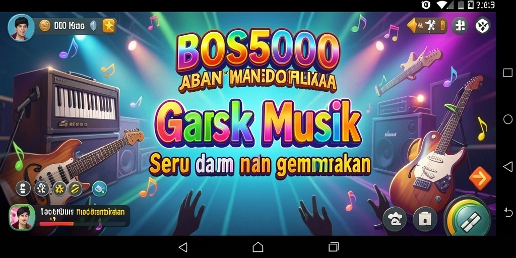 Tampilan gameplay seru dalam bermain musik di BOS5000.