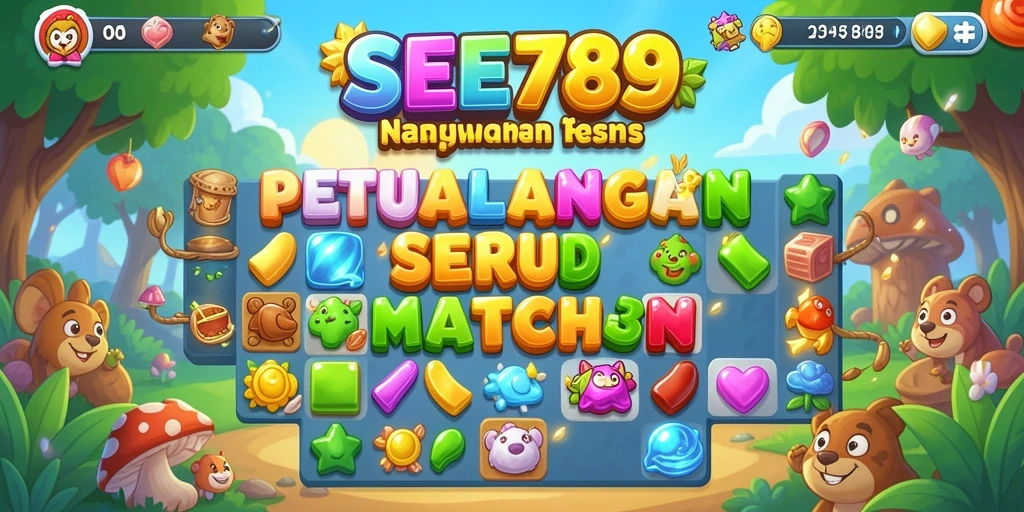 Gameplay seru mencocokkan permata berwarna di SEE789.