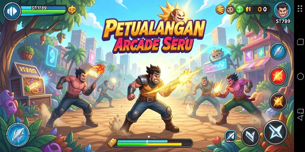 Gameplay seru ST789 dengan tantangan menarik dan grafis cerah.
