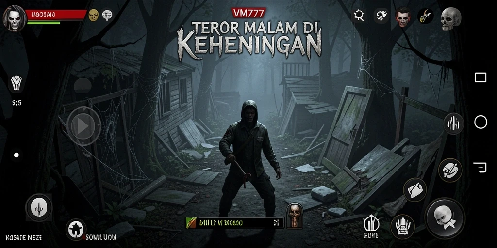 Screenshot menampilkan gameplay VM777 dengan suasana Horror yang mendalam.